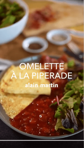 Omelette à la Piperade Alain Martin