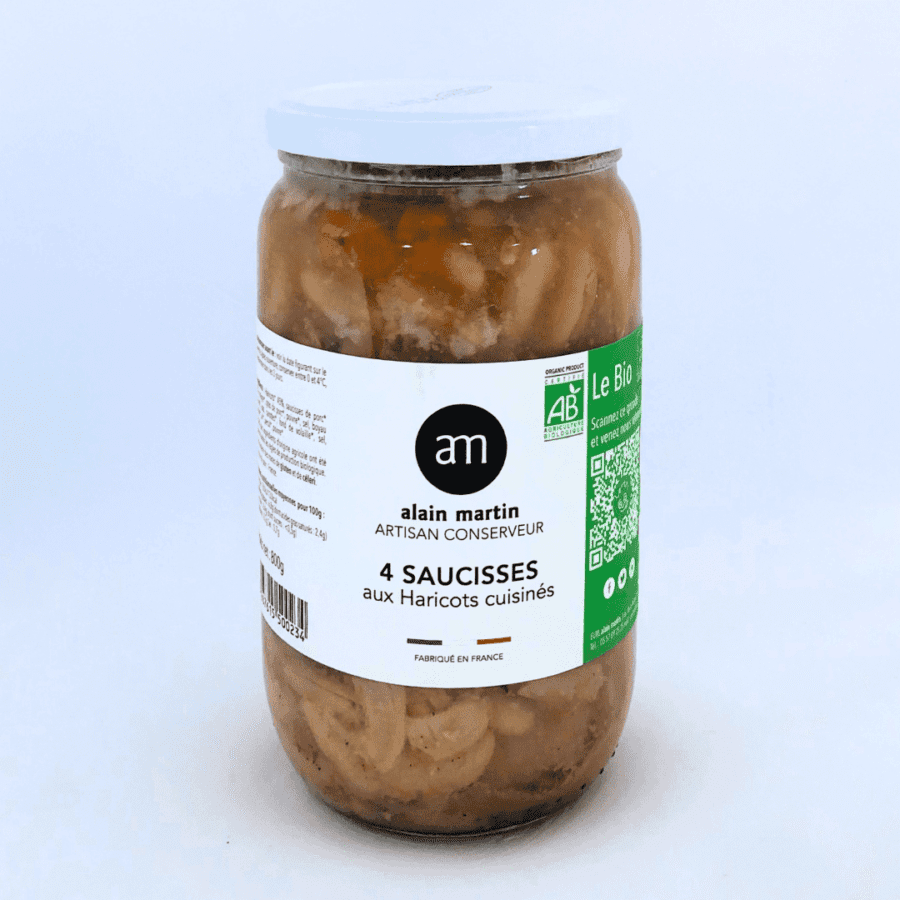 4 saucisses aux haricots bio